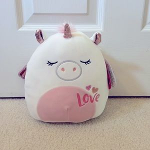 Valentine’s Day white unicorn squishmallow